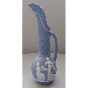 Vintage Mini Pitcher/Vase. Made in Japan. Wedgewood Style, Blue and white.